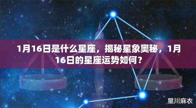 揭秘星象奥秘,1月16日的星座运势与星座特征解析