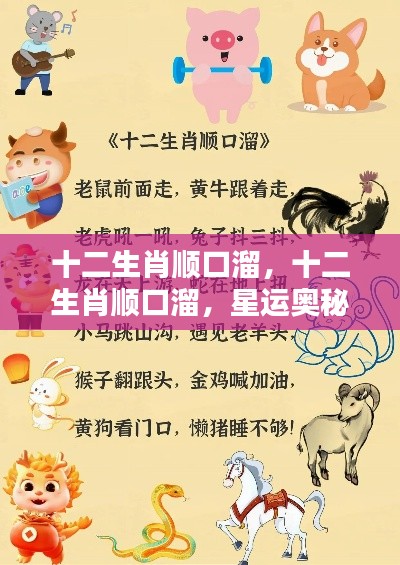十二生肖顺口溜,星运奥秘与人生轨迹的探秘