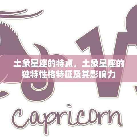 土象星座的独特性格特征及其影响力解析