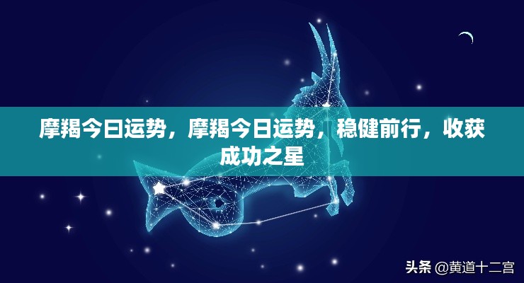 今日摩羯座运势展望,稳健前行,成功之星闪耀降临