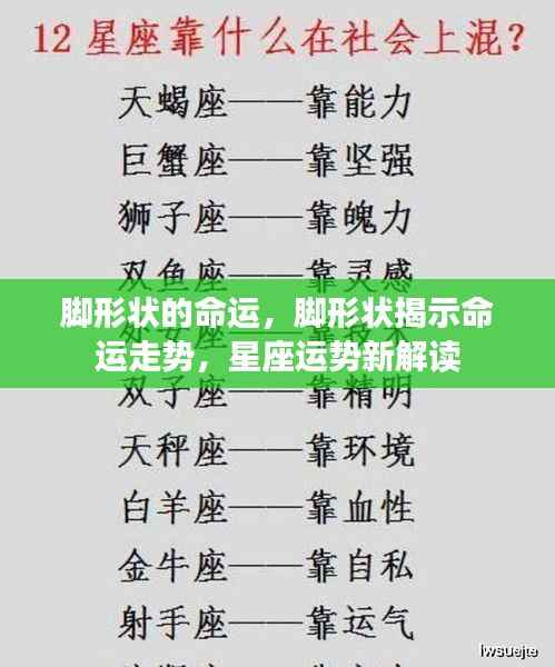 脚型与命运走势,星座运势新解读
