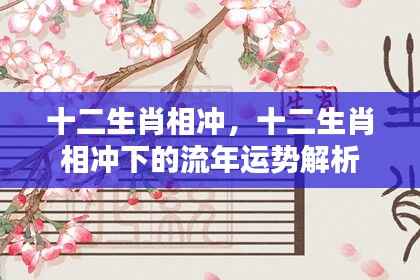 十二生肖相冲流年运势深度解析与应对策略