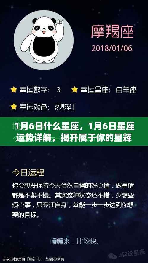 揭秘1月6日星座运势与星辉篇章,开启属于你的星座之旅