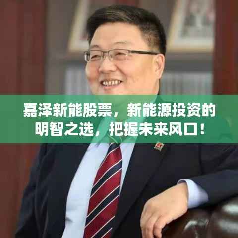 嘉泽新能股票,新能源投资的明智之选,把握未来风口!