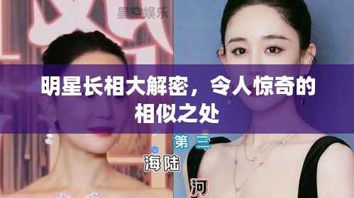 明星长相大解密,令人惊奇的相似之处