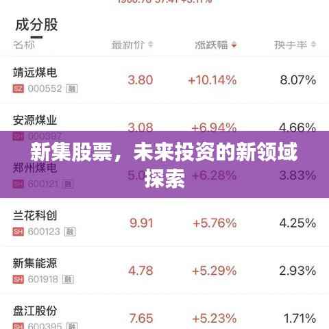 新集股票,未来投资的新领域探索
