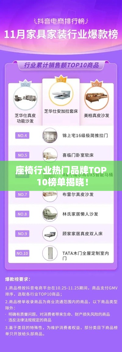 座椅行业热门品牌TOP 10榜单揭晓!